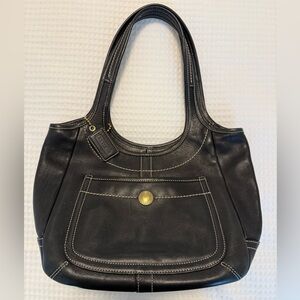Coach Ergo Legacy Shoulder Hobo Bag in Black Leather